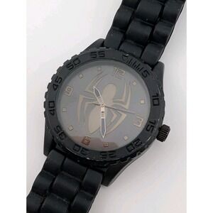 Marvel Ultimate Spider-Man Accutime Men's Watch Black Silicone Band- New Battery